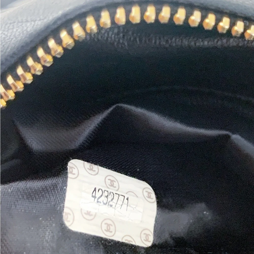 CHANEL Black Leather Gold Chain Small Top Handle Satchel Bag